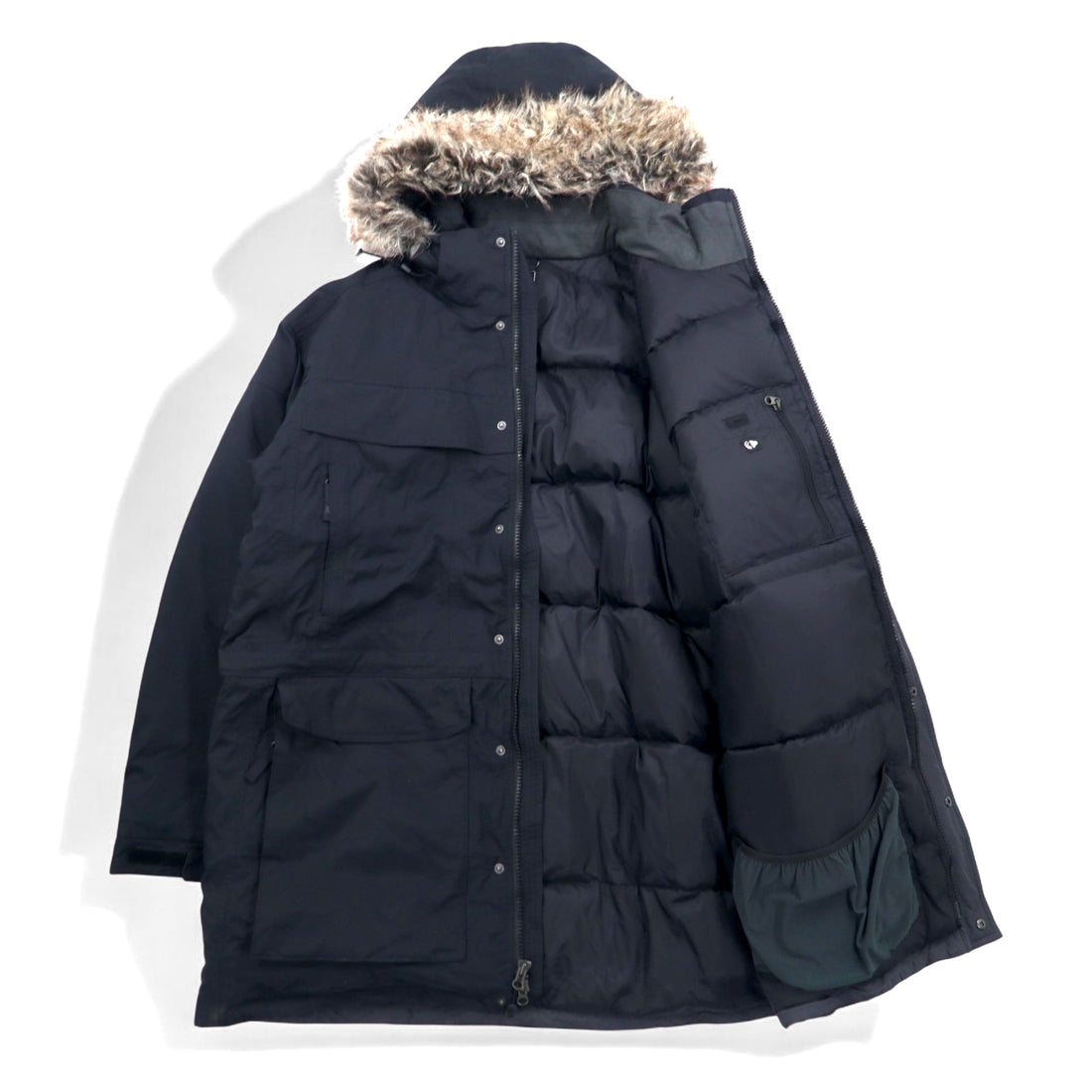 THE NORTH FACE McMurdo Parka Down Jacket XL Black HYVENT Waterproof Fur Detachable Hood US Standard