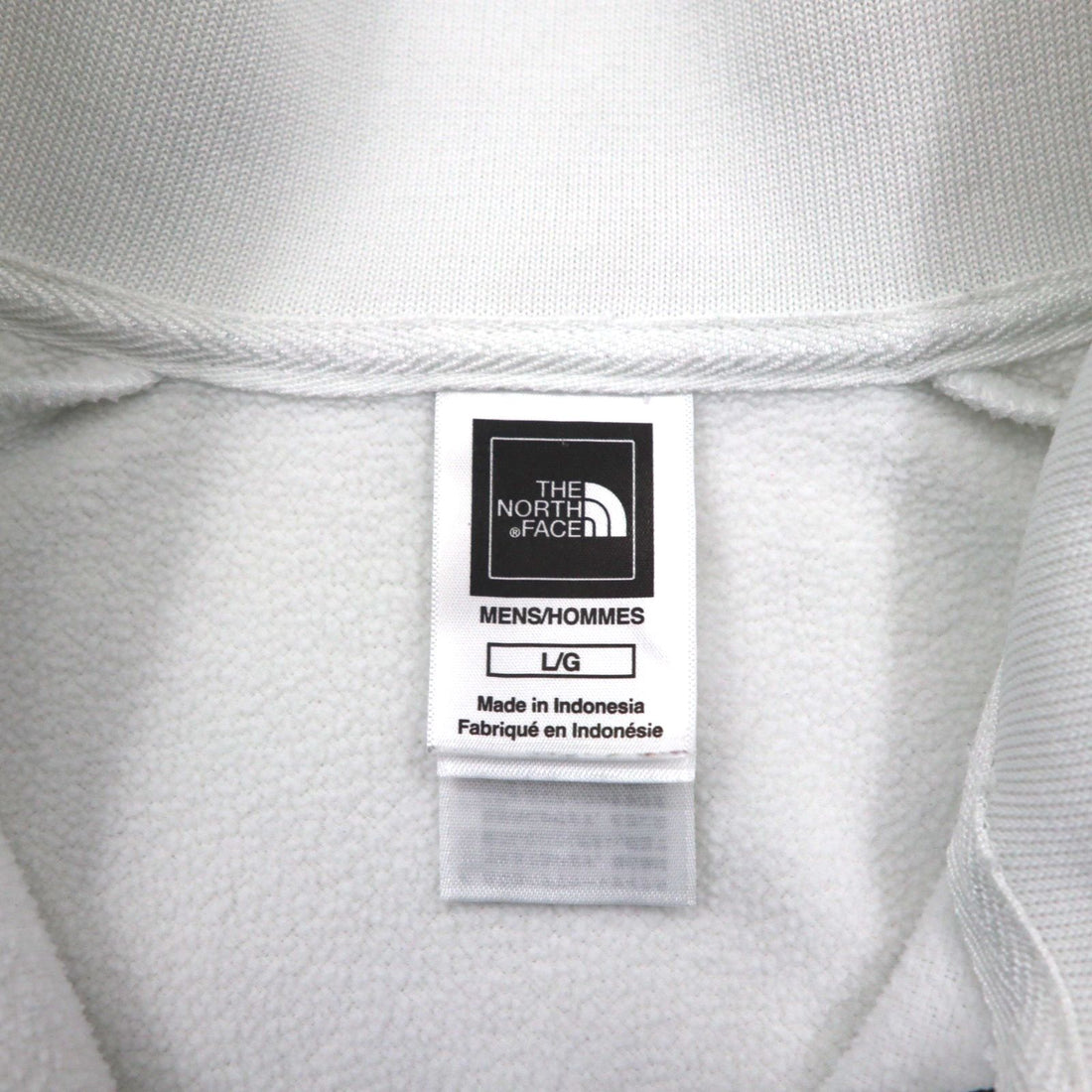THE NORTH FACE Track Jacket, Size L, White, AZFX Side Stripes, Navy, Stand Collar