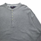 Woolrich 90年代 ヘンリーネック サーマル ロングスリーブ Tシャツ ロンT XL グレー コットン