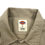 Dickies 半袖 ワークシャツ L ベージュ US企業 ワンポイント刺繍 ダブルポケット BHTS 1574KH 未使用品