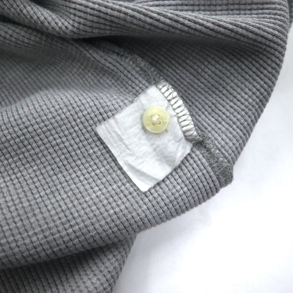 Woolrich 90年代 ヘンリーネック サーマル ロングスリーブ Tシャツ ロンT XL グレー コットン