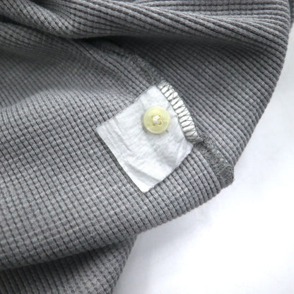 Woolrich 90年代 ヘンリーネック サーマル ロングスリーブ Tシャツ ロンT XL グレー コットン