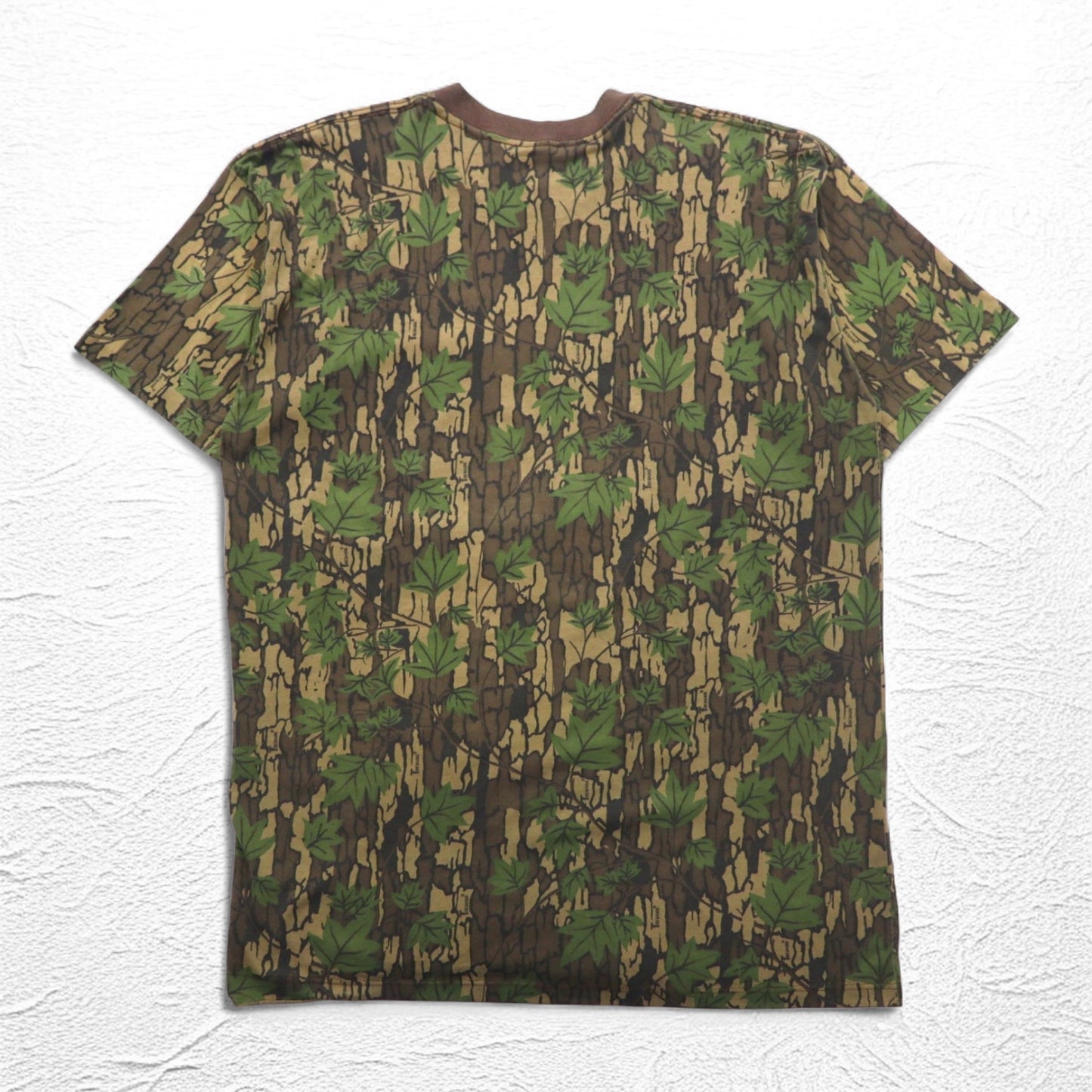 DUCK BAY 90年代 USA製 TREBARK ポケット Tシャツ ポケT XL カーキ カモフラ リアルツリー