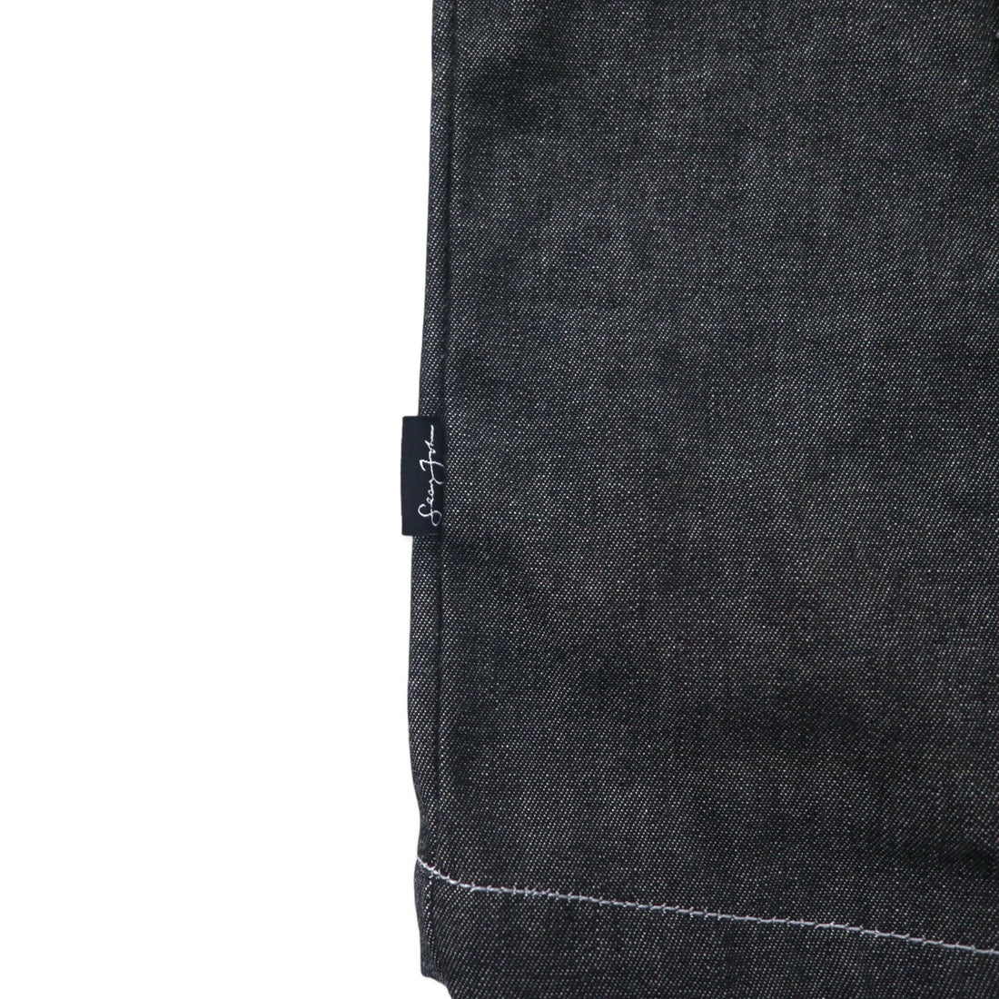 Sean John 00's Full Zip Denim Jacket Gimmick Jacket XXXL Gray Cotton One Point Logo Embroidery Big Size