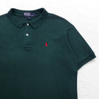 Polo by Ralph Lauren 90年代 USA製 ポロシャツ L グリーン コットン スモールポニー刺繍