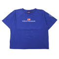 日本然リトテ-古着オンライン-HARLEY DAVIDSON USA製 ロゴ刺繍 Tシャツ XL ブルー コットン 星条旗-HARLEY DAVIDSON USA Made Logo Embroidery T-Shirt XL Blue Cotton Stars and Stripes