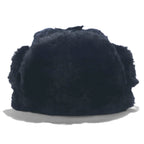 Vintage 90s Shearling Mouton Flight Cap CROWN CAP ムートン フライトキャップ ボンバーキャップ M ブラック