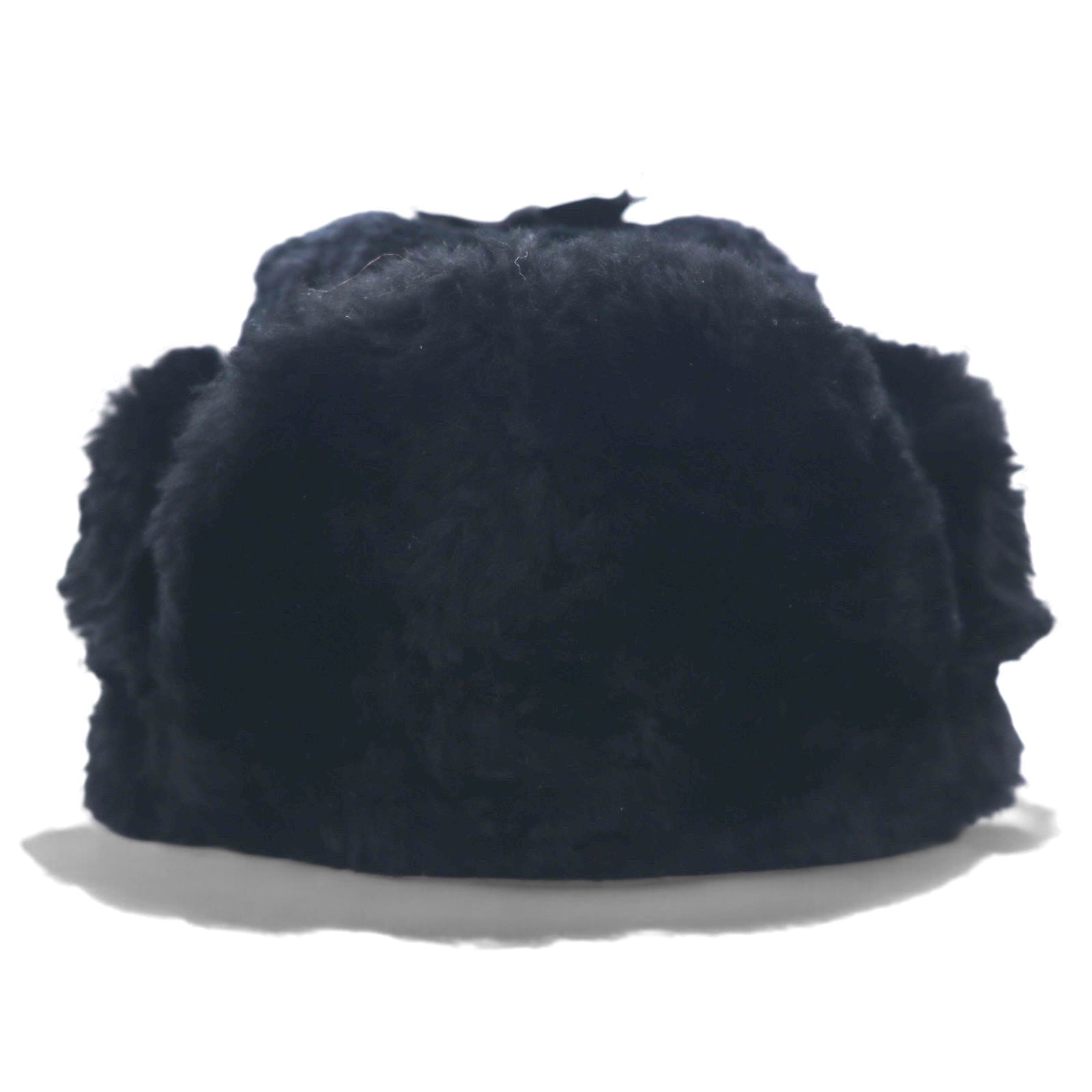 Vintage 90s Shearling Mouton Flight Cap CROWN CAP ムートン フライトキャップ ボンバーキャップ M ブラック