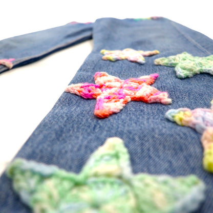 Y.A.R.N. × 90s Levi's 501 クロシェ スター デニムパンツ STAR DENIM ジーンズ M インディゴ ブルー ハンドメイド
