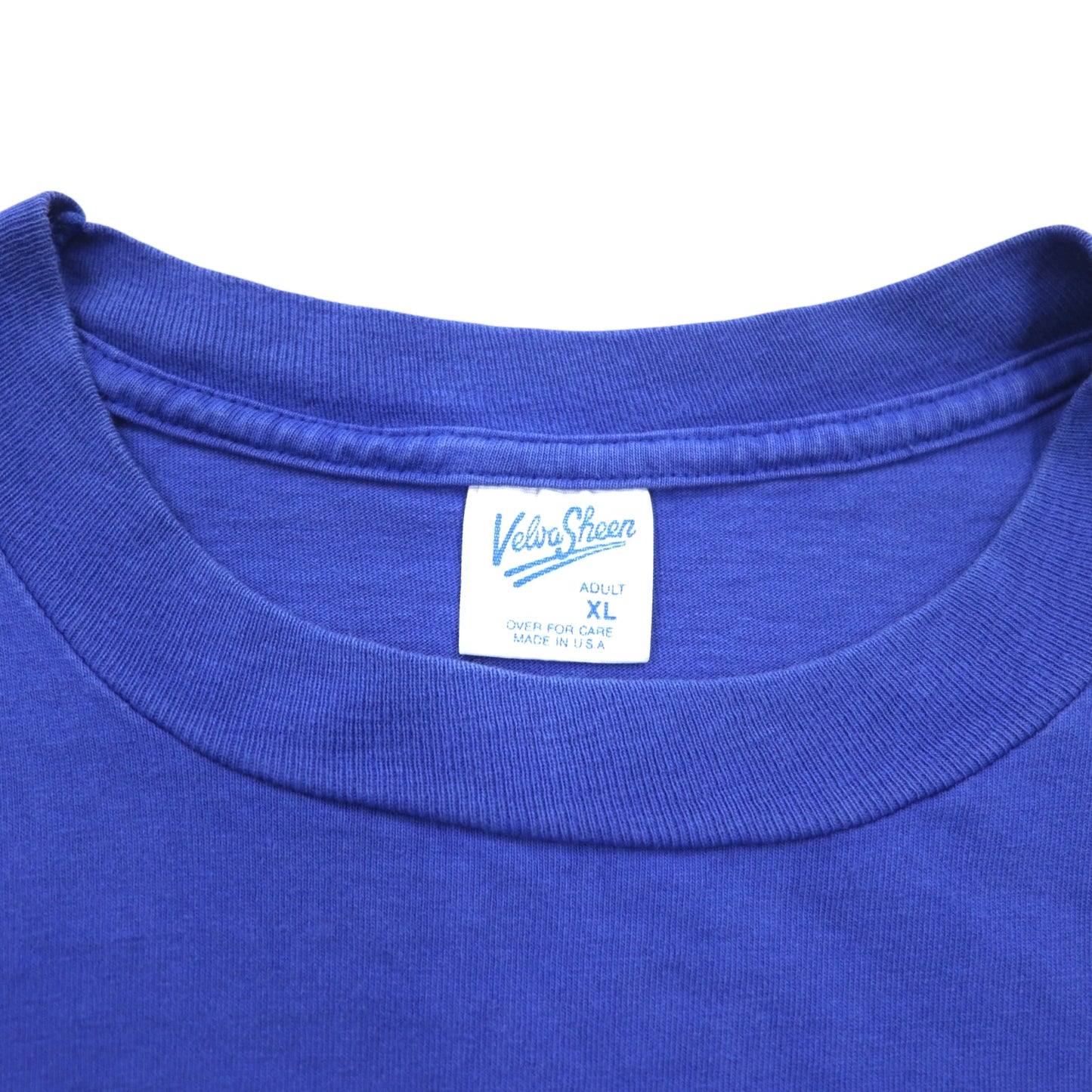 Velva Sheen 90年代 USA製 MICKEY ミッキーマウス 刺繍 Tシャツ XL ブルー Disney