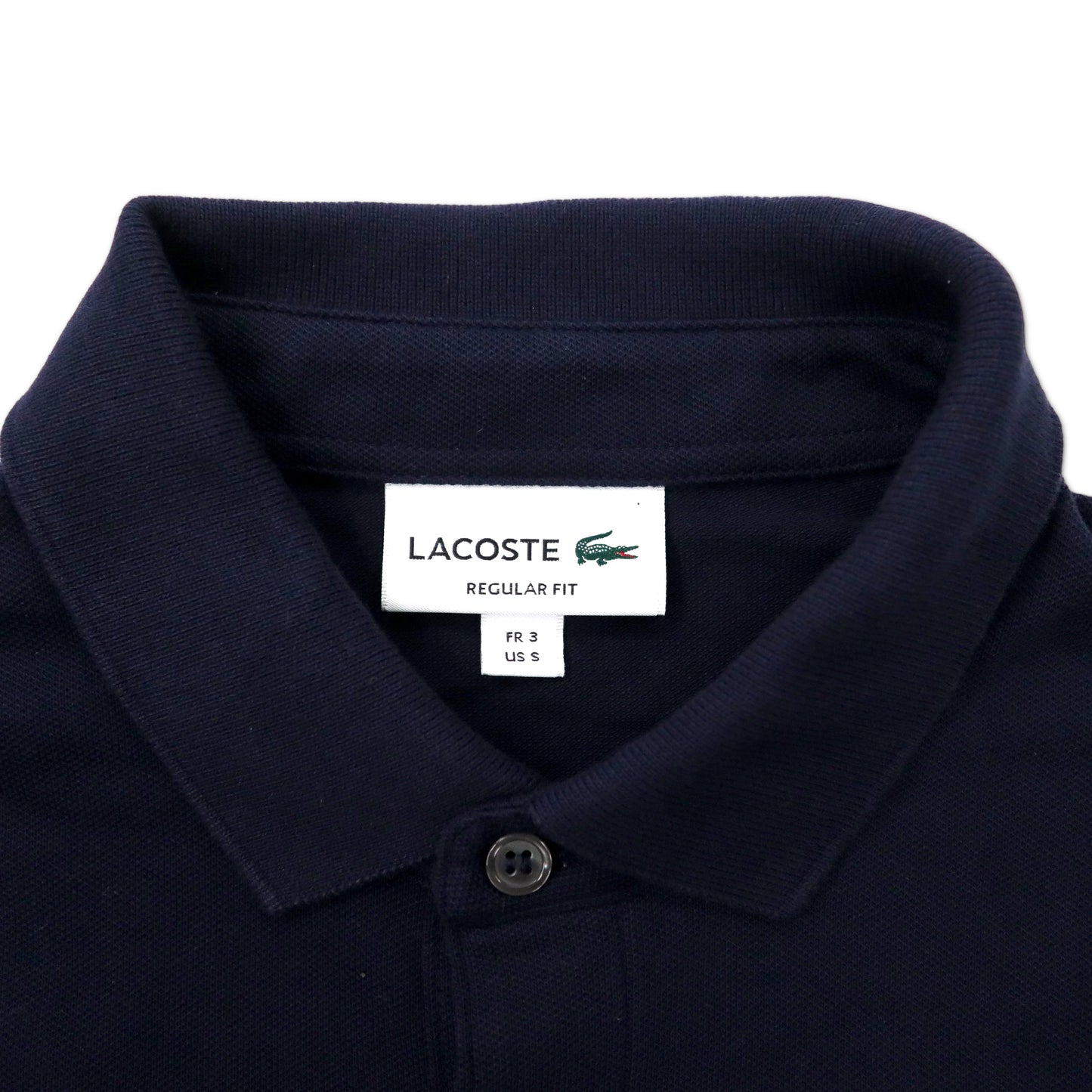LACOSTE ポロシャツ 170 ネイビー コットン REGULAR FIT ワンポイントロゴ