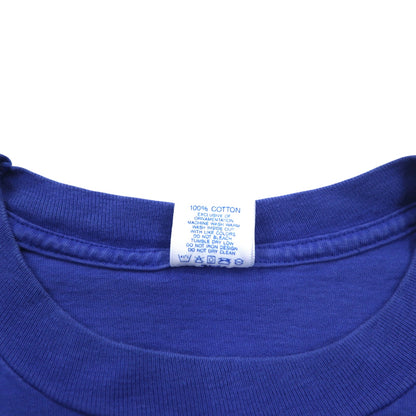 Velva Sheen 90年代 USA製 MICKEY ミッキーマウス 刺繍 Tシャツ XL ブルー Disney