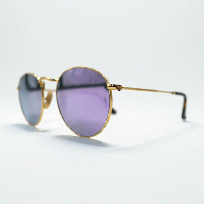 Ray-Ban ラウンドメタル ROUND METAL サングラス ゴールド ミラーレンズ RB3447-N 001/8O 50-21 145 3N イタリア製