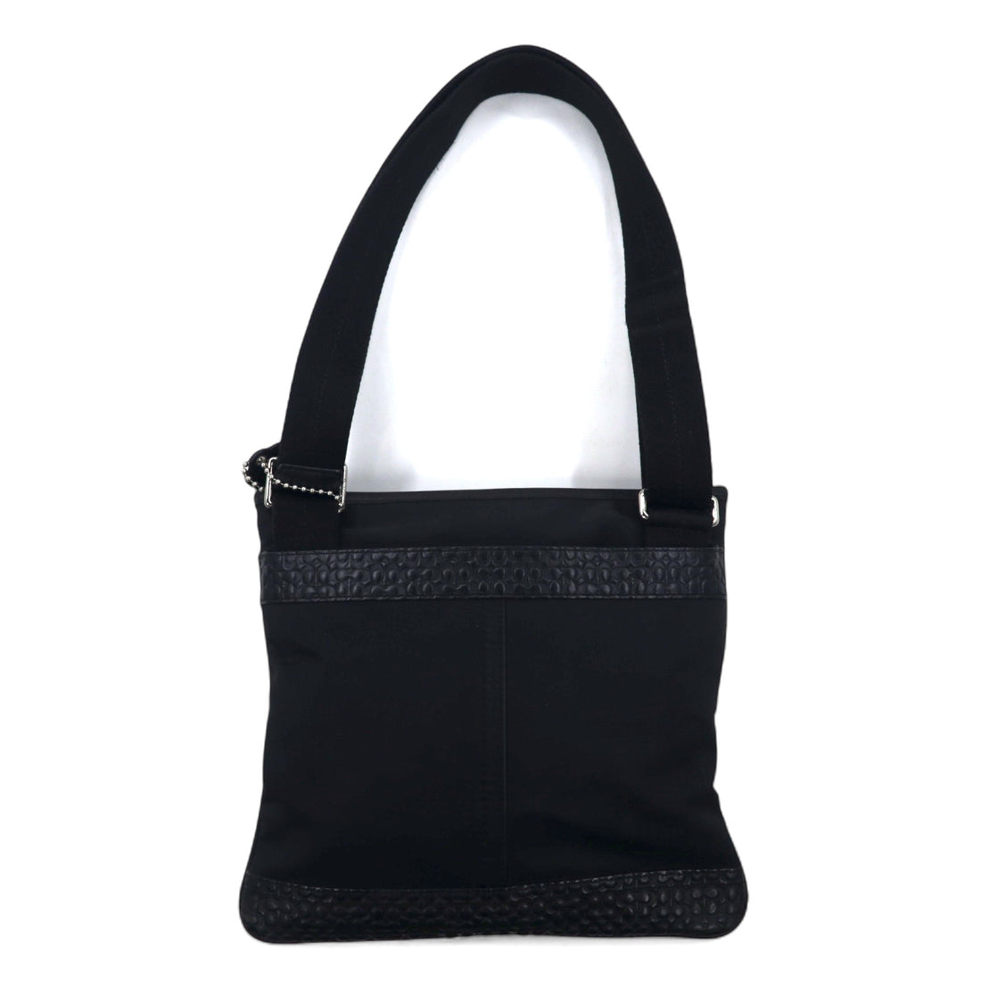 COACH Leather Shoulder Bag Mini Signature Black Nylon F70597