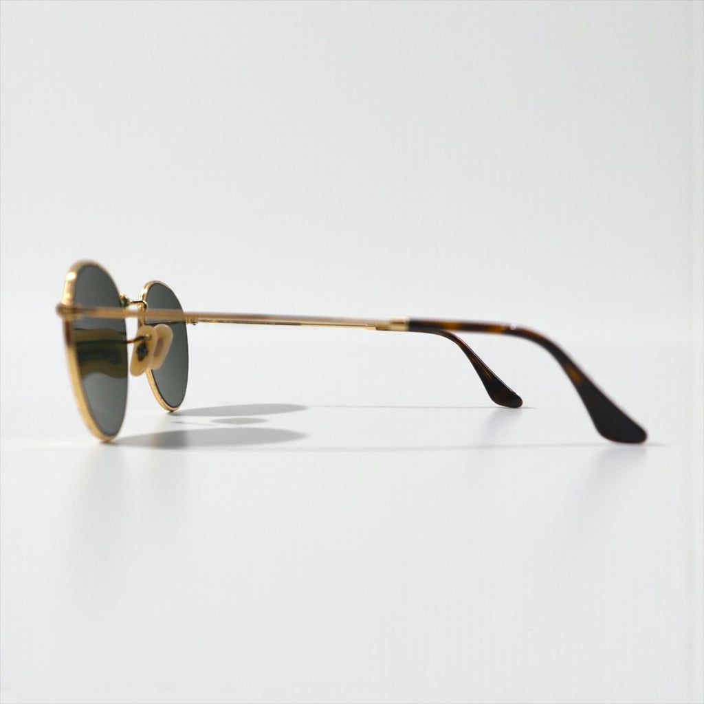 Ray-Ban Round Metal Sunglasses, Gold with Mirror Lenses, RB3447-N, 001/8O, 50-21, 145mm, 3N, Made in Italy