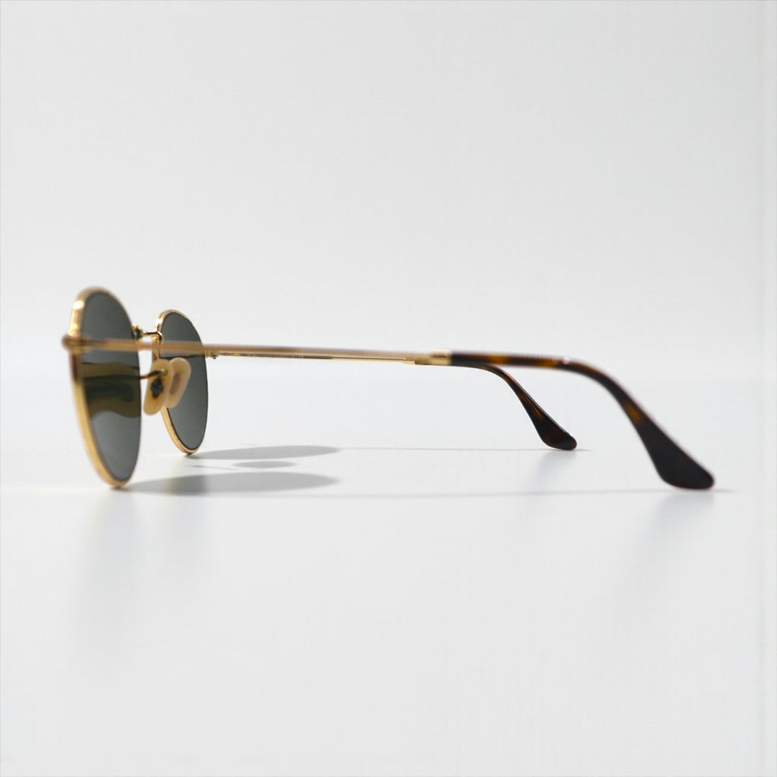Ray-Ban Round Metal Sunglasses, Gold with Mirror Lenses, RB3447-N, 001/8O, 50-21, 145mm, 3N, Made in Italy