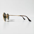 Ray-Ban Round Metal Sunglasses, Gold with Mirror Lenses, RB3447-N, 001/8O, 50-21, 145mm, 3N, Made in Italy