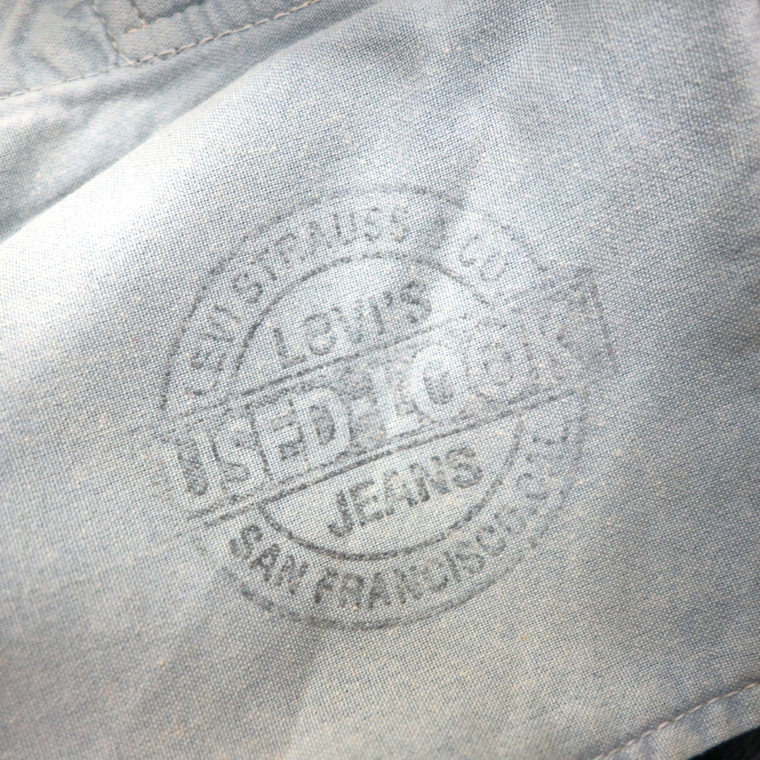 YARN x 90s Levi's 501 Crochet Star Denim Jeans, Size M, Indigo Blue, Handmade