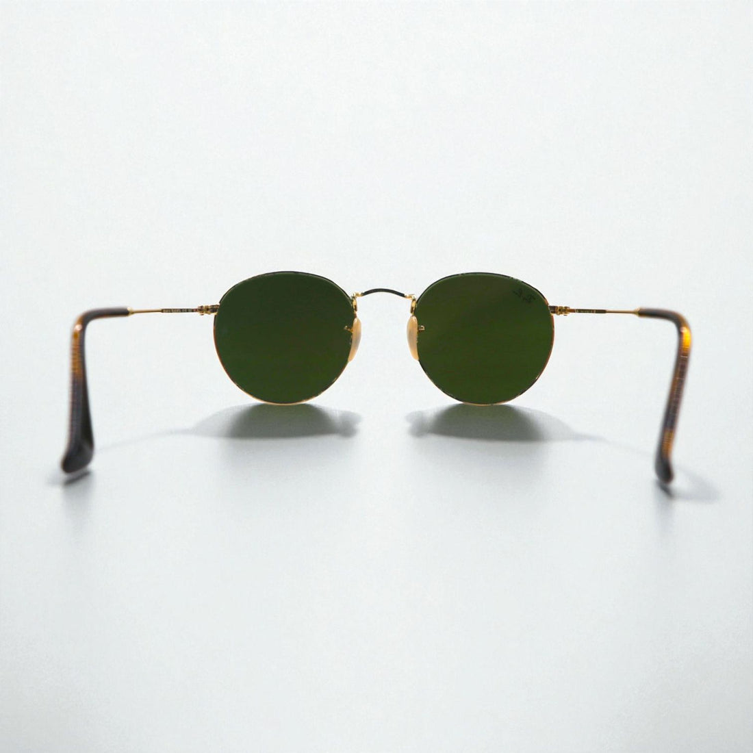 Ray-Ban Round Metal Sunglasses, Gold with Mirror Lenses, RB3447-N, 001/8O, 50-21, 145mm, 3N, Made in Italy