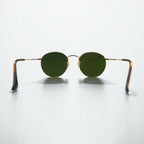 Ray-Ban Round Metal Sunglasses, Gold with Mirror Lenses, RB3447-N, 001/8O, 50-21, 145mm, 3N, Made in Italy