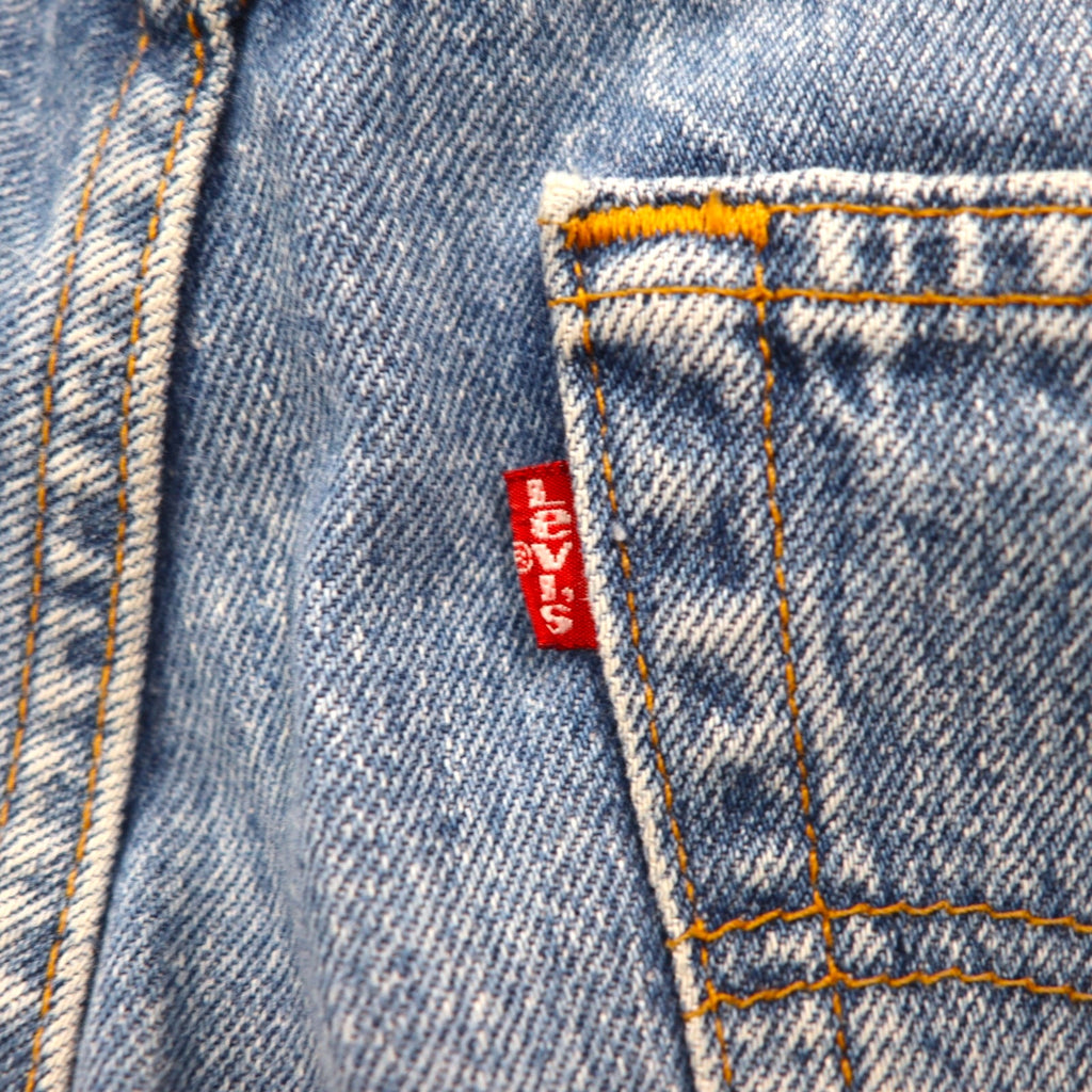 YARN x 90s Levi's 501 Crochet Star Denim Jeans, Size M, Indigo Blue, Handmade