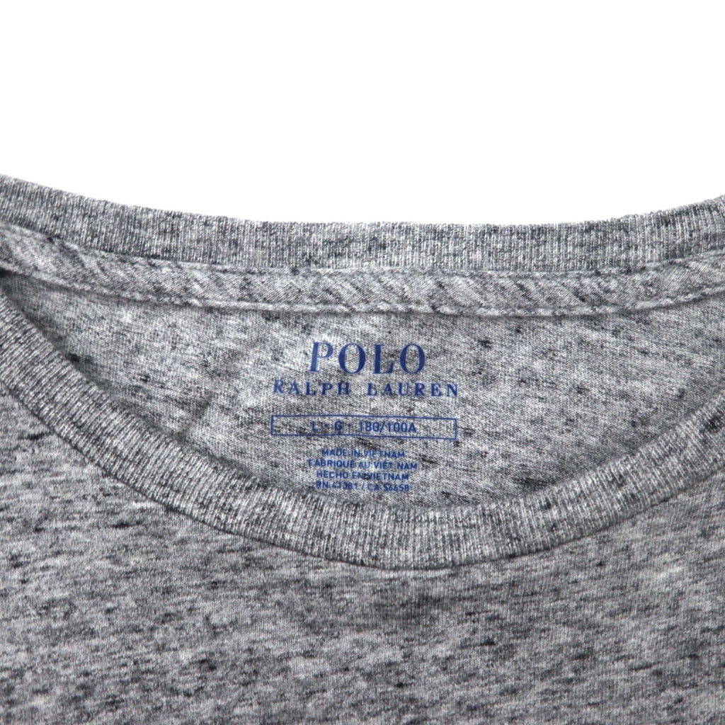 POLO RALPH LAUREN クルーネック Tシャツ L グレー コットン スモールポニー刺繍