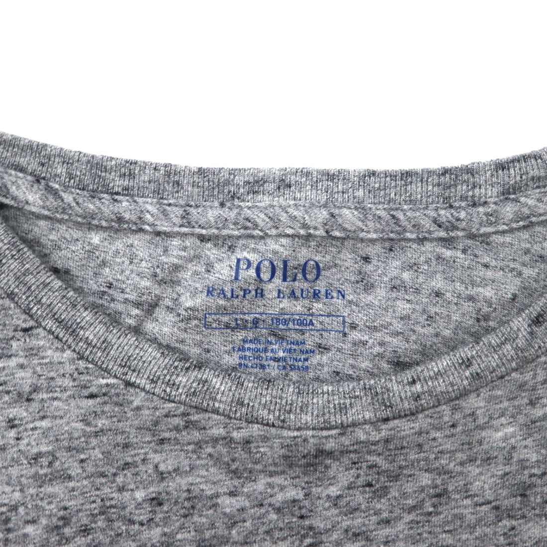 POLO RALPH LAUREN クルーネック Tシャツ L グレー コットン スモールポニー刺繍