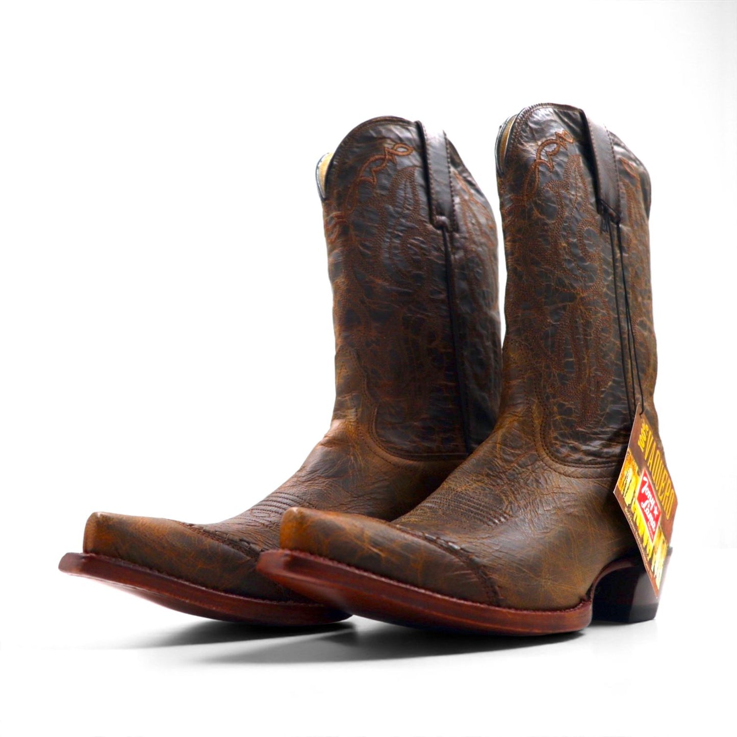 Tony Lama Women's Western Sierra Goldrush Embroidered Western Boots, Size 25cm, Narrow Square Toe, Deadstock, Unused, VF6009, Vaquero, Made in Mexico