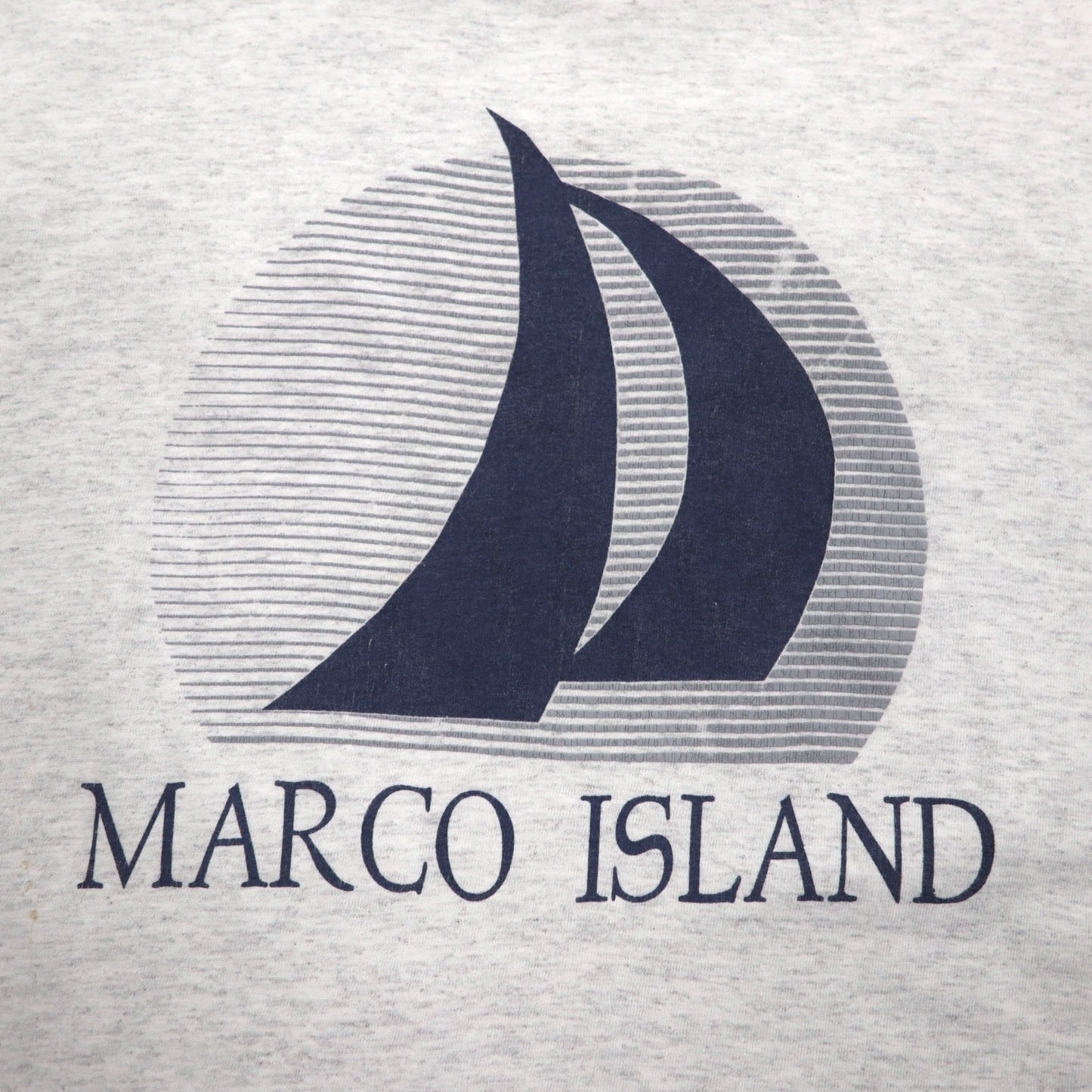 ISLAND GEAR 90年代 USA製 シングルステッチ プリント Tシャツ XL グレー コットン MARCO ISLAND