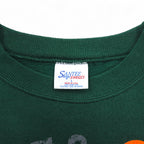 SANTEE by PLUMA USA made 90s NCAA college print sweatshirt L green fleece Miami Hurricanes
