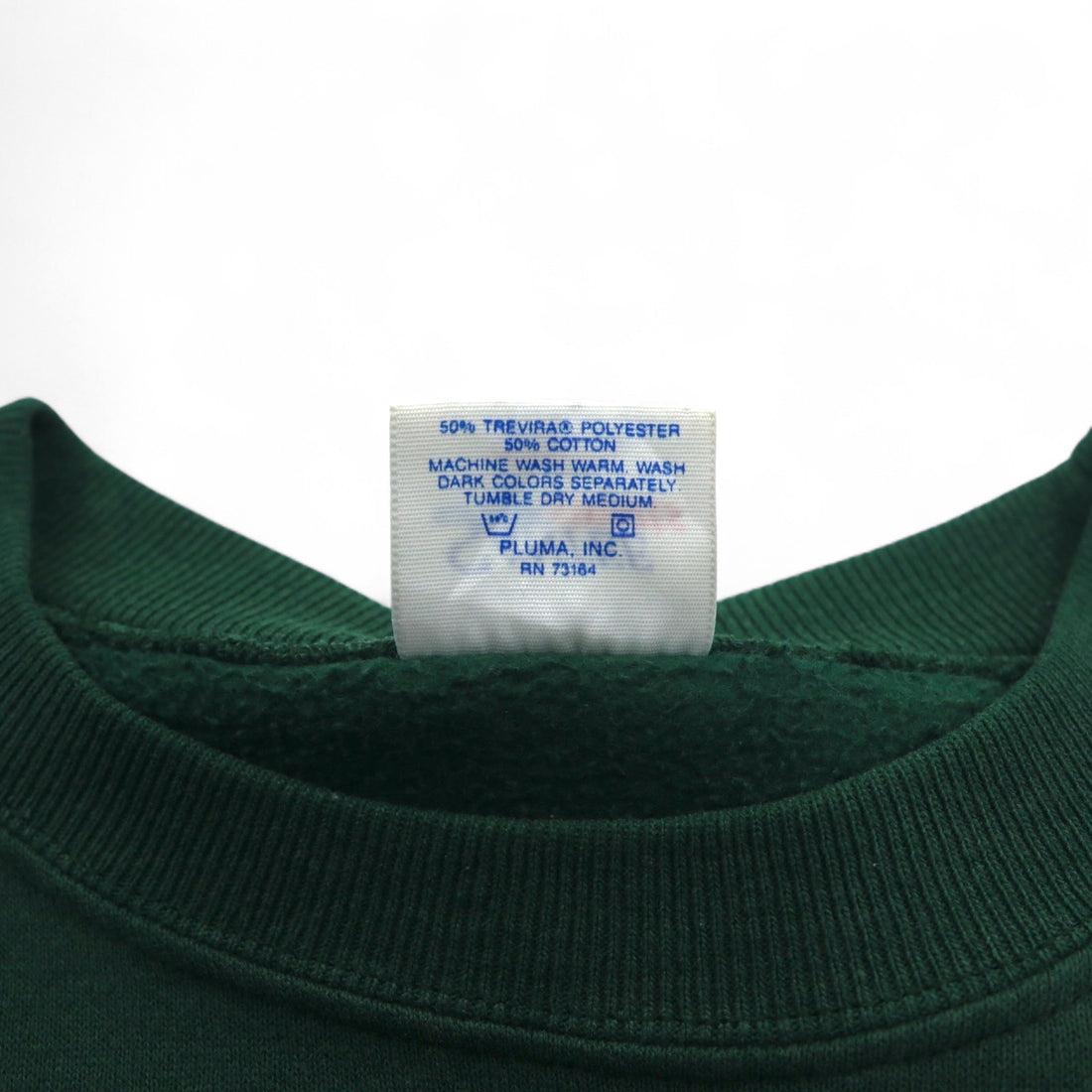 SANTEE by PLUMA USA made 90s NCAA college print sweatshirt L green fleece Miami Hurricanes