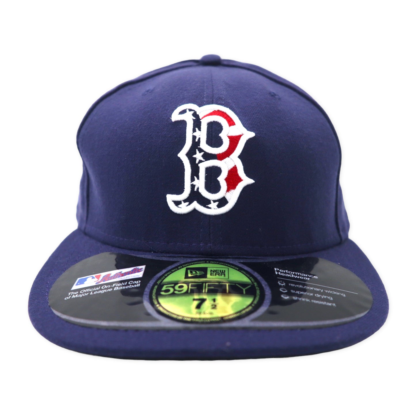 NEWERA USA製 ベースボールキャップ 59.6cm ネイビー ポリエステル MLB Boston Red Sox ボストン レッドソックス 未使用品