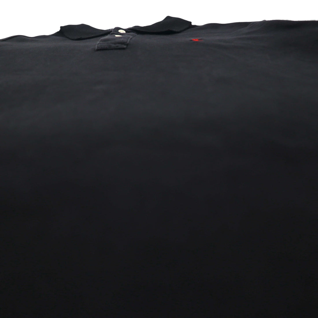 Polo by Ralph Lauren 90s Polo Shirt, XL, Black Cotton, Pique, Small Pony Embroidery