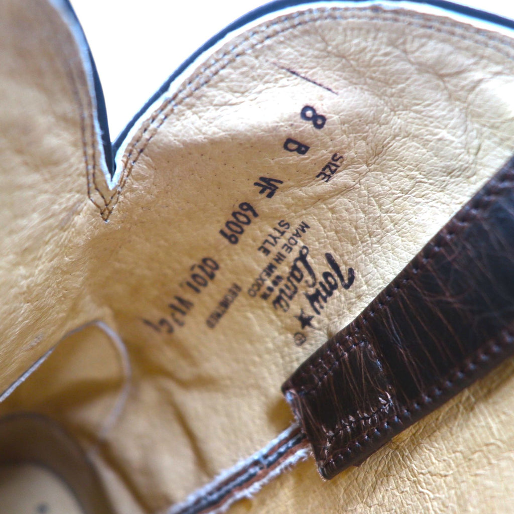 Tony Lama Women's Western Sierra Goldrush Embroidered Western Boots, Size 25cm, Narrow Square Toe, Deadstock, Unused, VF6009, Vaquero, Made in Mexico