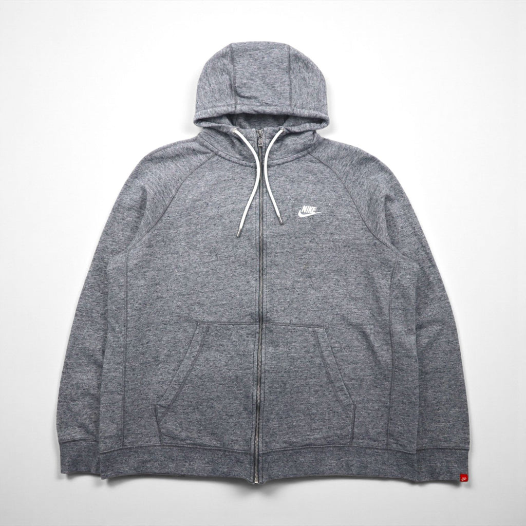 NIKE Legacy Hooded Sweatshirt, XL, Gray, with Embroidered Logo, 805057-092