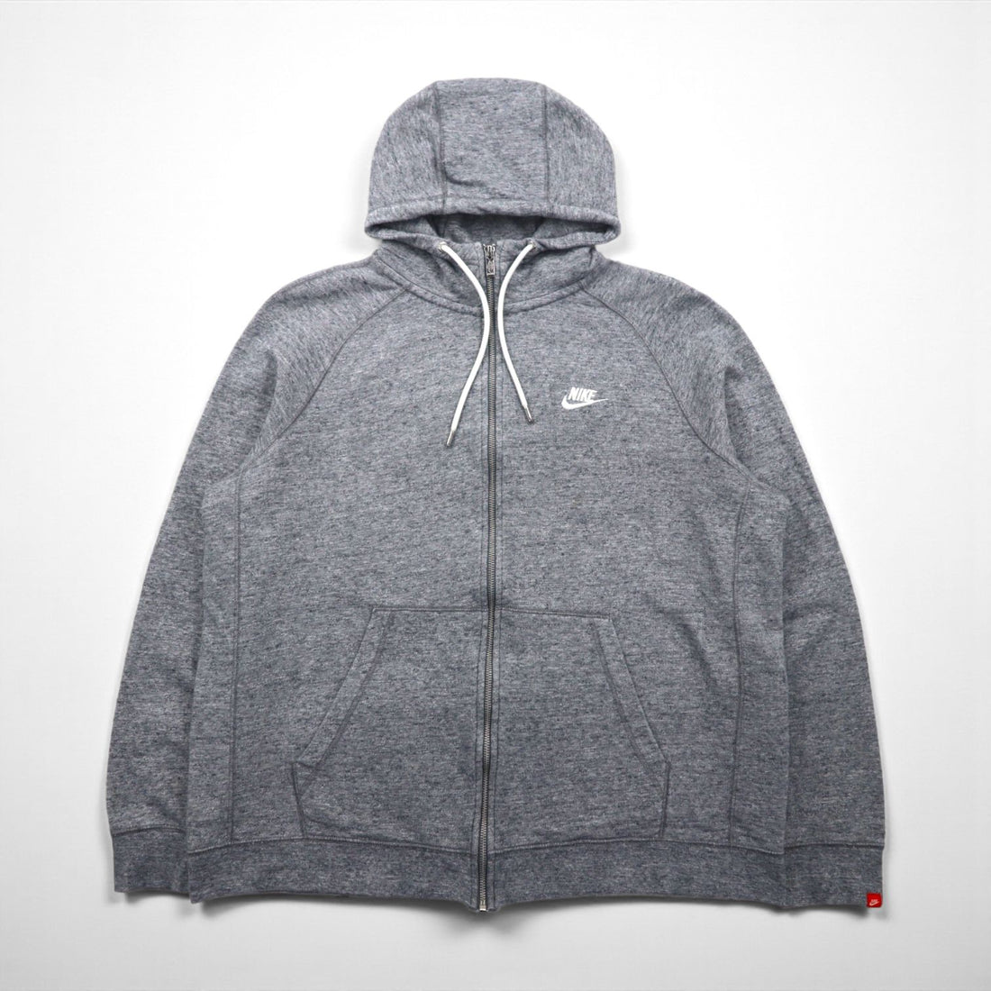 NIKE Legacy Hooded Sweatshirt, XL, Gray, with Embroidered Logo, 805057-092