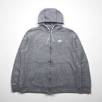 NIKE Legacy Hooded Sweatshirt, XL, Gray, with Embroidered Logo, 805057-092