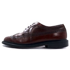 USA made VINTAGE UFCW full brogue medallion wingtip dress shoes 26cm brown leather Goodyear welt construction 29201M6