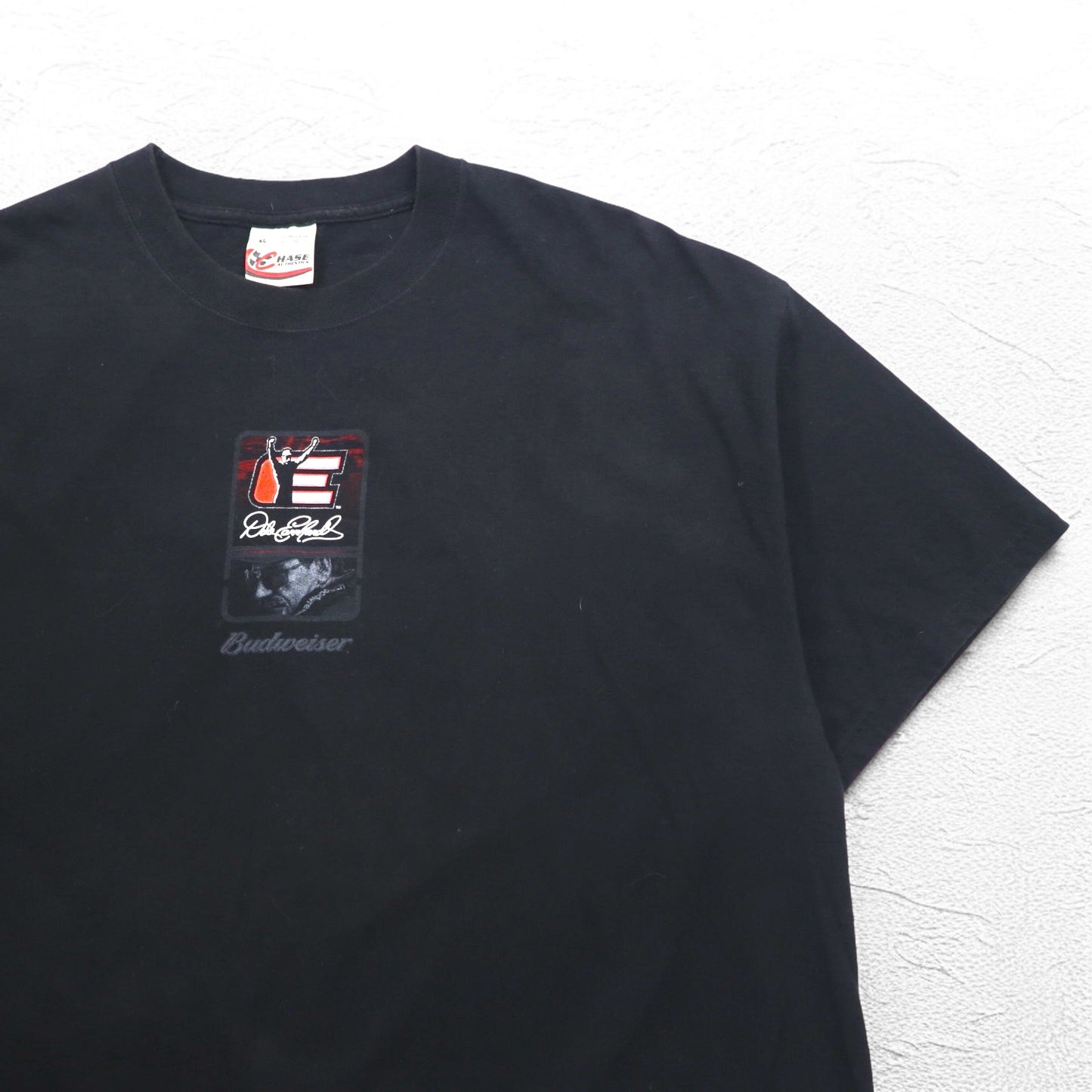CHASE AUTHENTIC レーシングカー Tシャツ XL ブラック Budweiser バドワイザー Hanes BEEFY-T メキシコ製