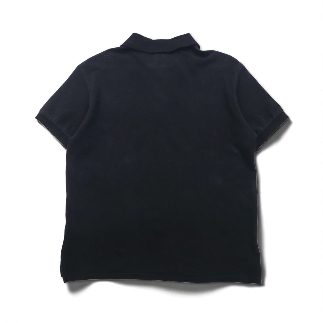 Polo by Ralph Lauren 90s Polo Shirt, XL, Black Cotton, Pique, Small Pony Embroidery