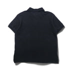 Polo by Ralph Lauren 90s Polo Shirt, XL, Black Cotton, Pique, Small Pony Embroidery