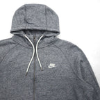 NIKE Legacy Hooded Sweatshirt, XL, Gray, with Embroidered Logo, 805057-092