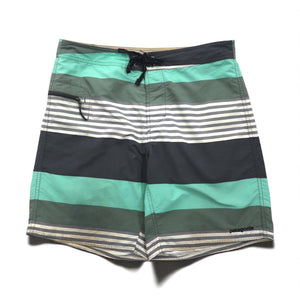patagonia ウェーブフェアラー ボードショーツ Wavefarer Board Shorts ショートパンツ M グリーン グレー ボーダー ナイロン 86621