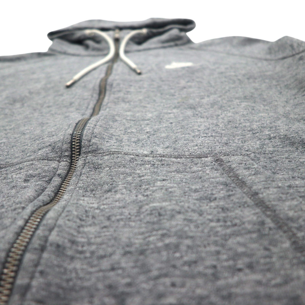 NIKE Legacy Hooded Sweatshirt, XL, Gray, with Embroidered Logo, 805057-092