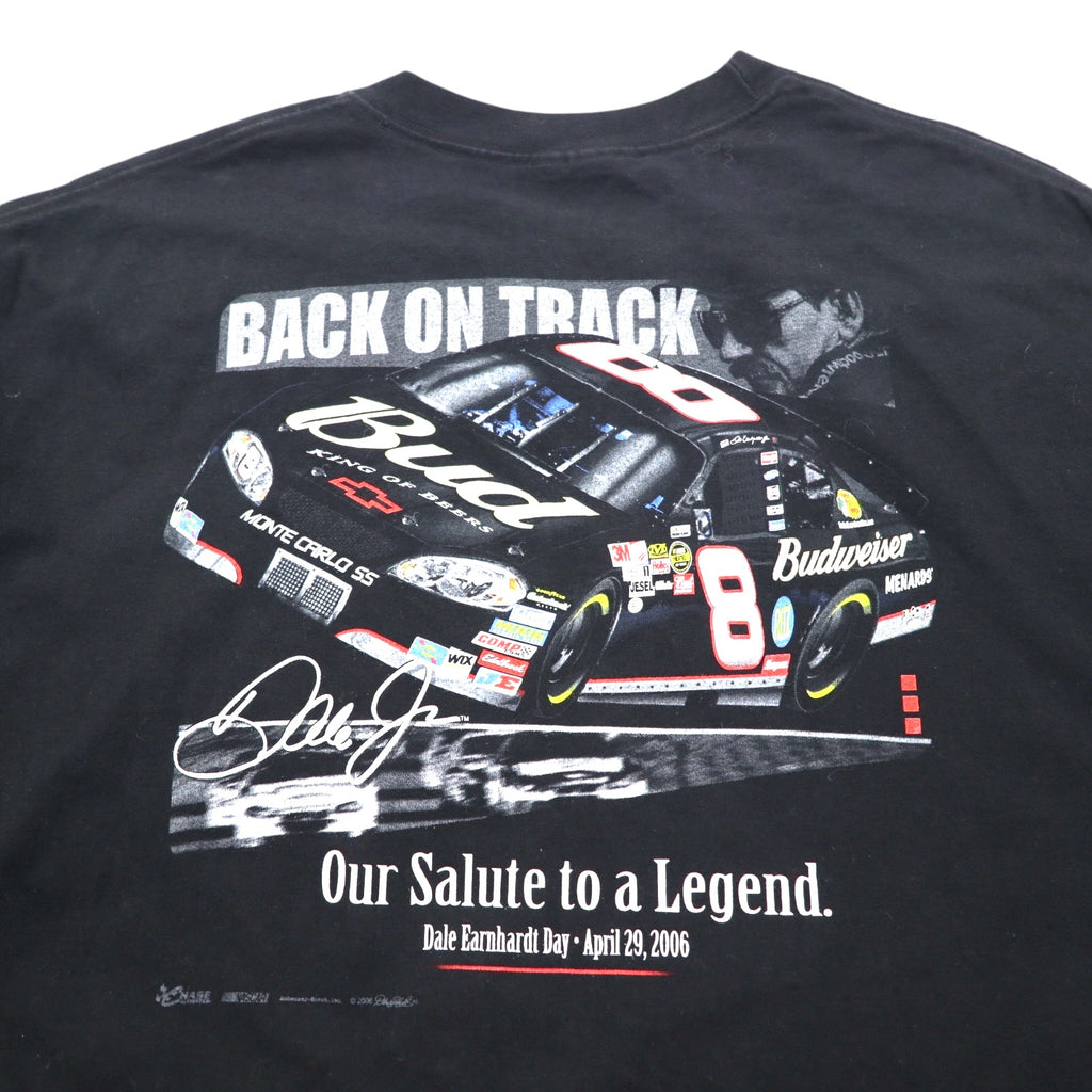 CHASE AUTHENTIC レーシングカー Tシャツ XL ブラック Budweiser バドワイザー Hanes BEEFY-T メキシコ製