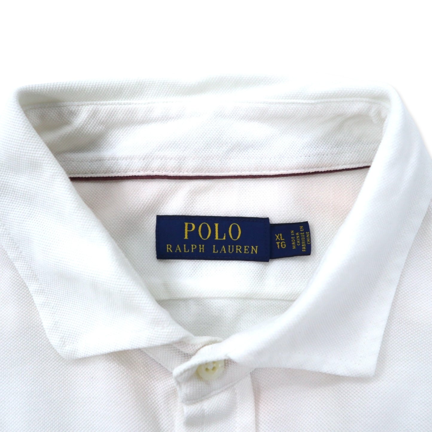 POLO RALPH LAUREN 鹿の子 ドレスシャツ XL ホワイト コットン スモールポニー刺繍