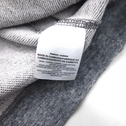 NIKE ジップパーカー XL グレー Legacy Hooded Sweatshirt ワンポイントロゴ 刺繍 805057-092