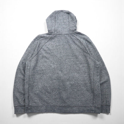 NIKE ジップパーカー XL グレー Legacy Hooded Sweatshirt ワンポイントロゴ 刺繍 805057-092