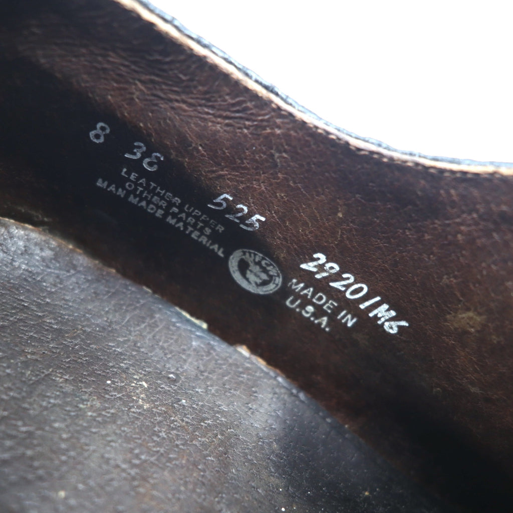 USA made VINTAGE UFCW full brogue medallion wingtip dress shoes 26cm brown leather Goodyear welt construction 29201M6