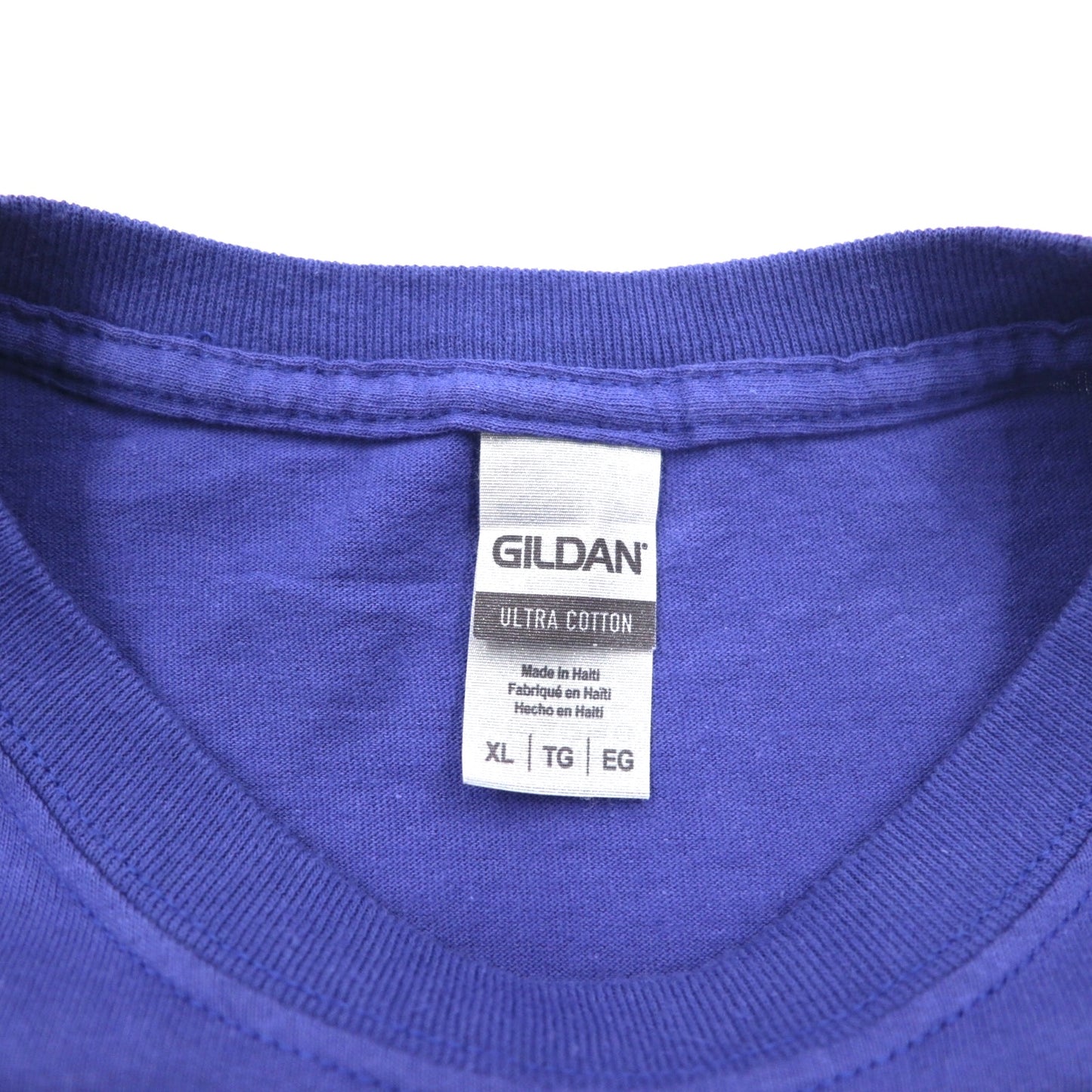GILDAN カレッジプリント ULTRA COTTON 3段プリント Tシャツ XL ブルー アーチロゴ VERMONT GREEN MTNS